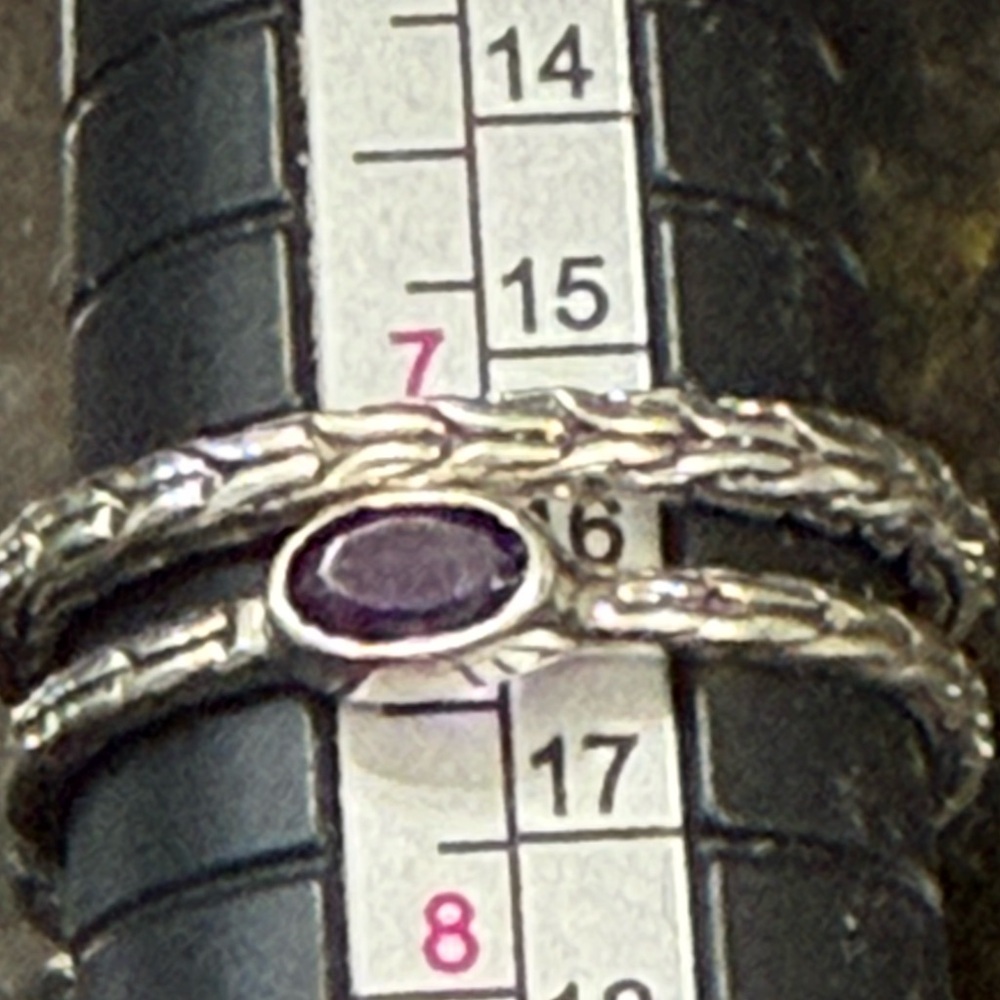 Two .925 Silver Braided Band Rings - Picture 4 of 4